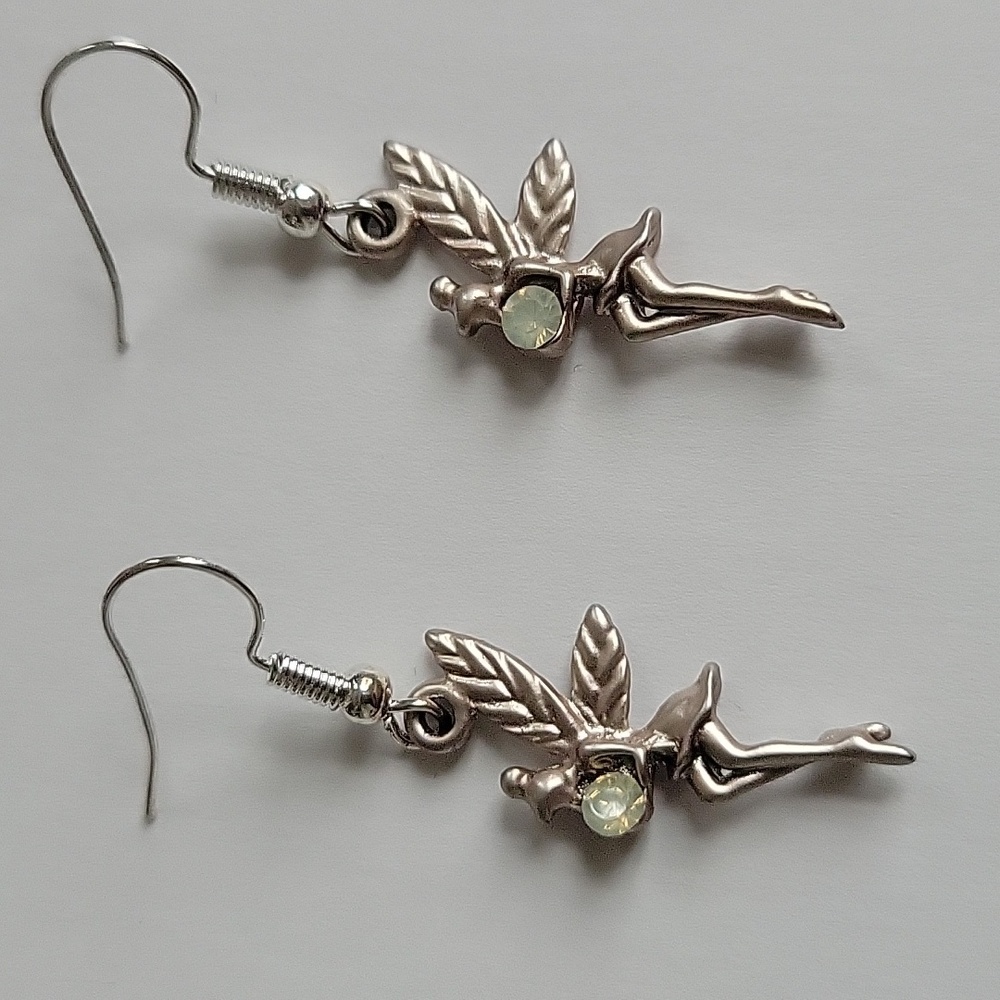 TINKERBELL New Hypoallergenic Earrings - Stainless Steel - Tinkerbell w/crystals